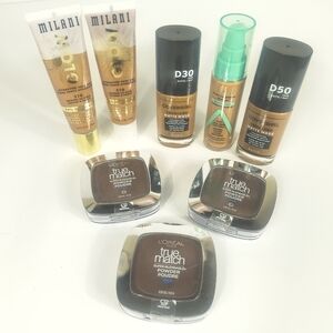 NEW Makeup Bundle Milani Covergirl Loreal Almay Foundation Powder Set